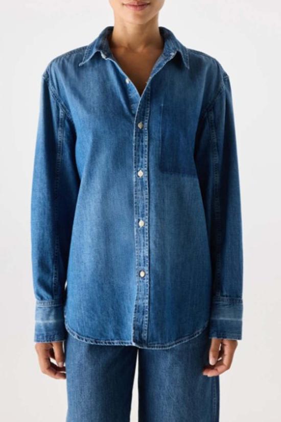  아모 데님 데님 셔츠 루스 데님 오버사이즈 셔츠 - AMO DENIM