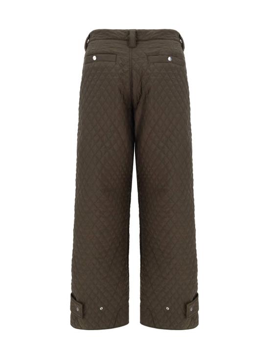  버버리 스트레이트 팬츠 아미 그린 나일론  로치 - BURBERRY