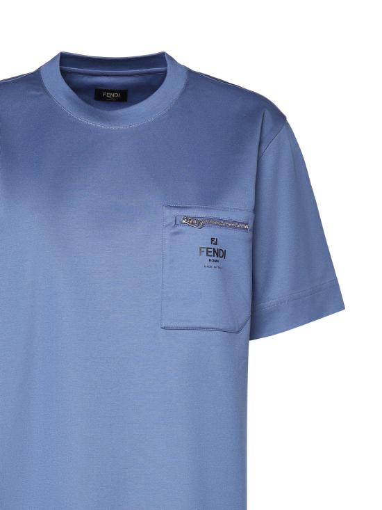  펜디 반팔 티셔츠 에어 포스 코튼 티셔츠 진 - FENDI