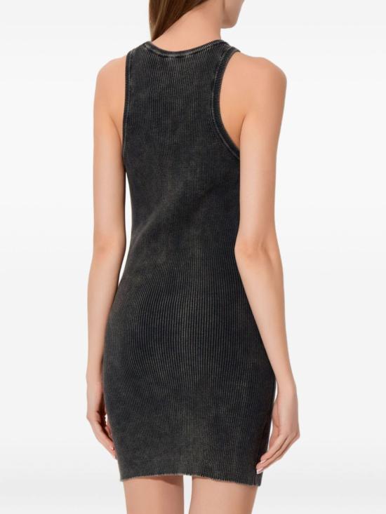  디젤 숏 원피스 코튼 미니 드레스 블랙 - DIESEL