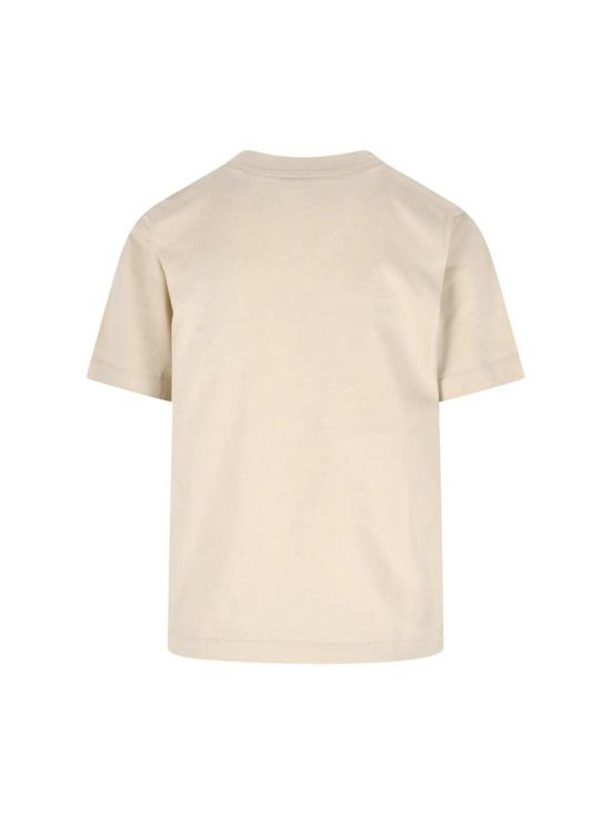  버버리 반팔 티셔츠 체크 티셔츠 크림색 - BURBERRY