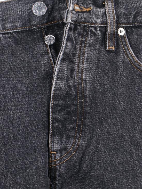  선플라워 데님 팬츠 와이드 트위스트 진 블랙 - SUNFLOWER