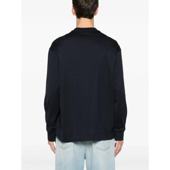  엠포리오 아르마니 긴팔 티셔츠 티셔츠 블루 - EMPORIO ARMANI