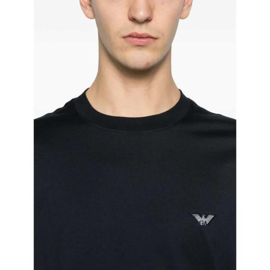  엠포리오 아르마니 긴팔 티셔츠 티셔츠 블루 - EMPORIO ARMANI