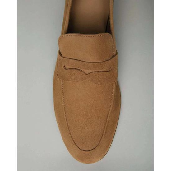  매쉬번 로퍼 미아  카멜 스웨이드 - MASHBURN