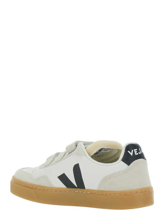  [키즈] 베자 스니커즈 키즈 Veja V 90 로고 패치 로우탑 스니커즈 화이트 - VEJA