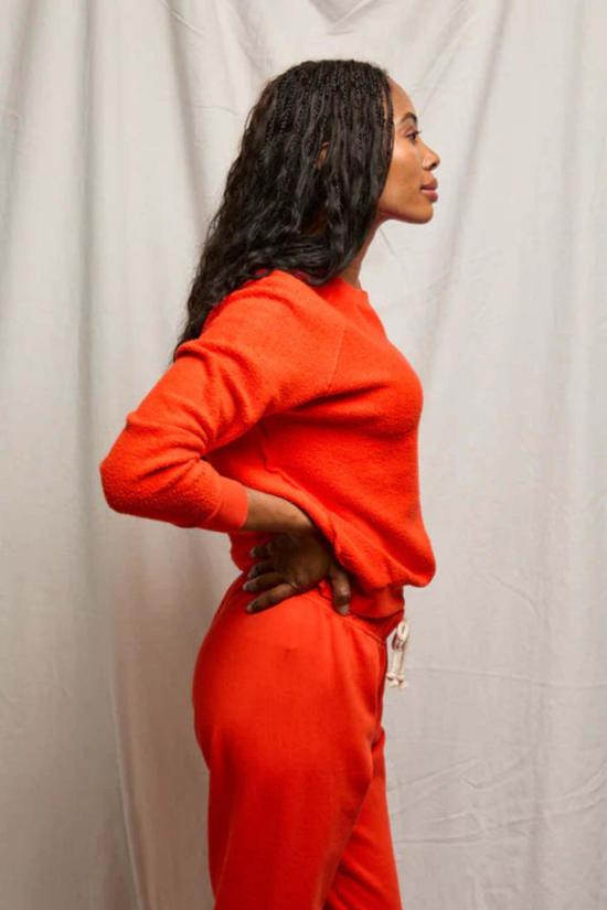  퍼펙트 화이트 티 스웨터 지기 슈렁큰 크루넥 스웨트셔츠 토마토 - PERFECT WHITE TEE