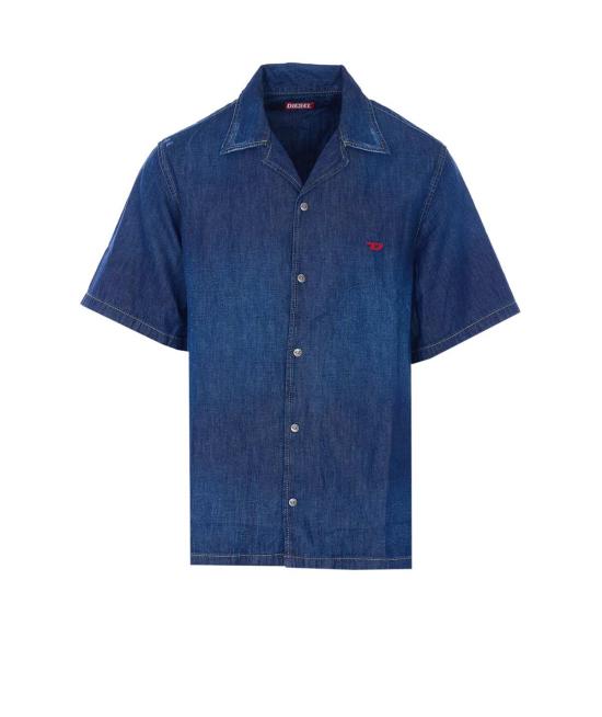  디젤 반팔 셔츠 D 나빌 D 데님 셔츠 블루