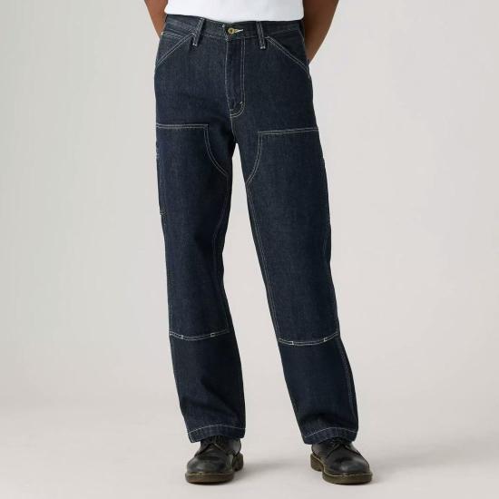  리바이스 치노 팬츠 568 루즈 스트레이트 더블 니 카펜터 모닝 클래식 캔버스 진