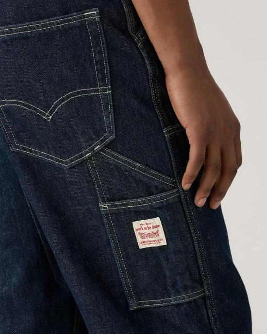  리바이스 치노 팬츠 568 루즈 스트레이트 더블 니 카펜터 모닝 클래식 캔버스 진 - LEVI'S