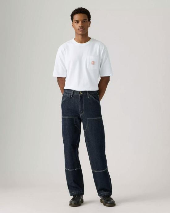  리바이스 치노 팬츠 568 루즈 스트레이트 더블 니 카펜터 모닝 클래식 캔버스 진 - LEVI'S