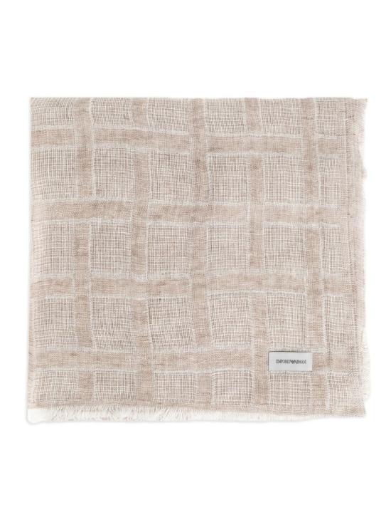  엠포리오 아르마니 머플러/스카프 메탈릭 섬유 스카프 베이지 - EMPORIO ARMANI