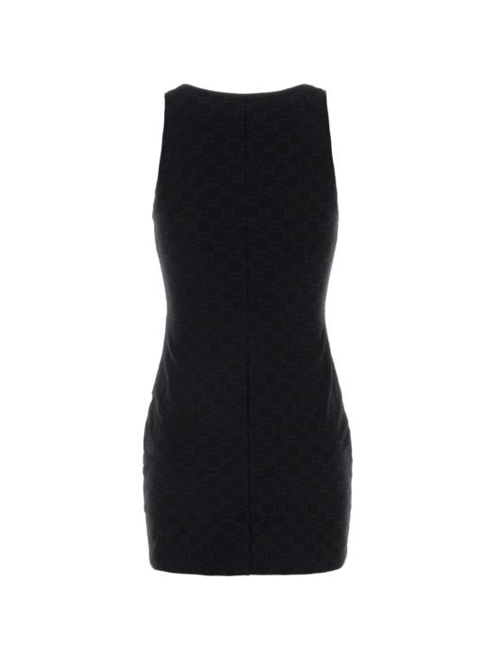  구찌 숏 원피스 GG 자카드 미니 드레스 블랙 - GUCCI