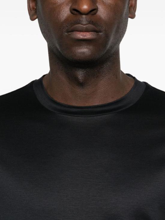  엠포리오 아르마니 반팔 티셔츠 코튼 티셔츠 블루 - EMPORIO ARMANI