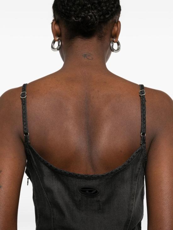  디젤 숏 원피스 데님 미니 드레스 그레이 - DIESEL