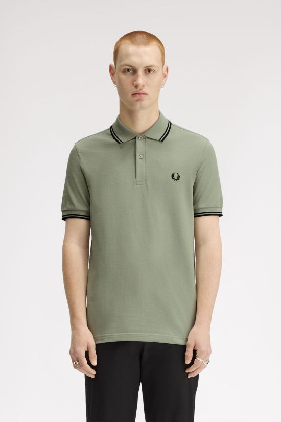 26SS 프레드페리 폴로 티셔츠 M3600 S23 Seagrass black - FRED PERRY