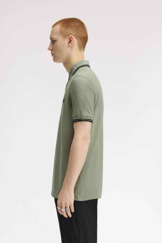 26SS 프레드페리 폴로 티셔츠 M3600 S23 Seagrass black - FRED PERRY