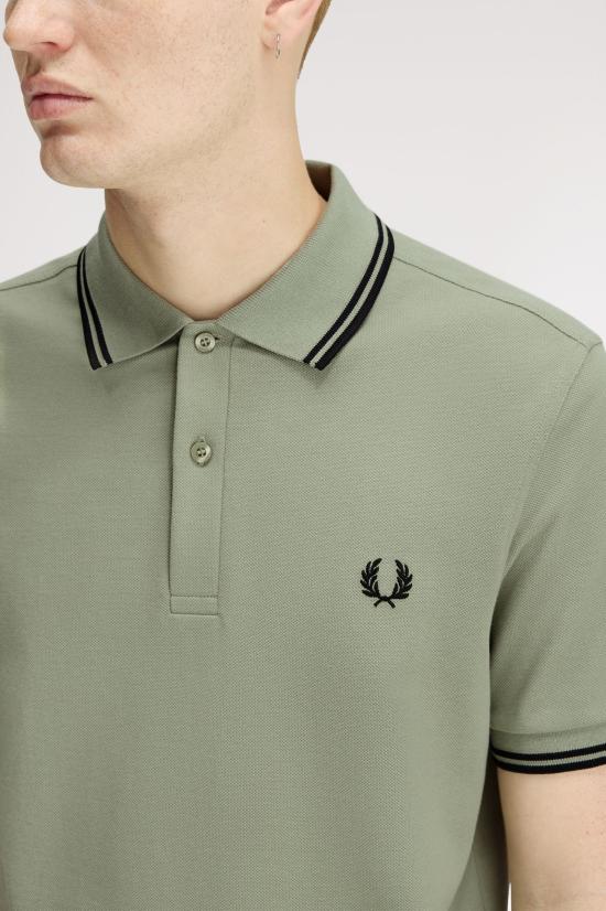 26SS 프레드페리 폴로 티셔츠 M3600 S23 Seagrass black - FRED PERRY