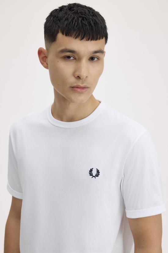 26SS 프레드페리 반팔 티셔츠 M3519 100 White - FRED PERRY