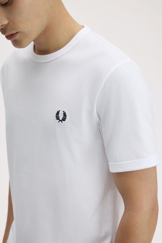 26SS 프레드페리 반팔 티셔츠 M3519 100 White - FRED PERRY