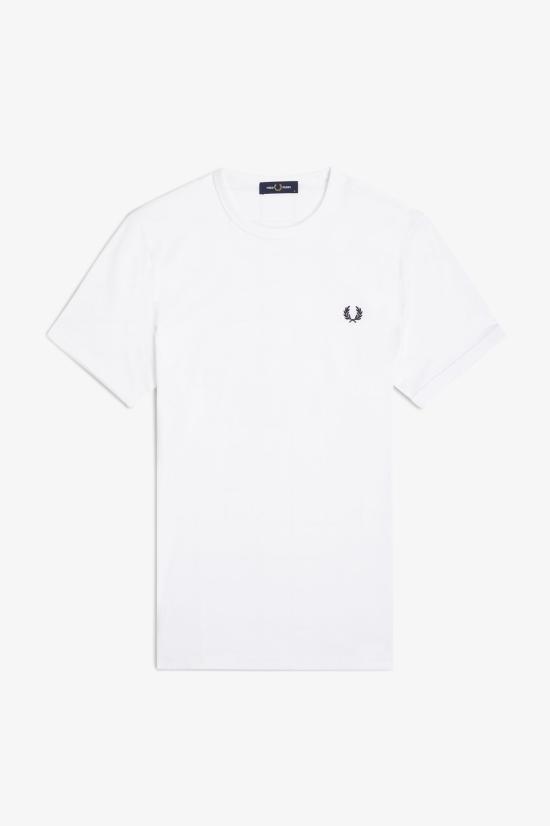 26SS 프레드페리 반팔 티셔츠 M3519 100 White