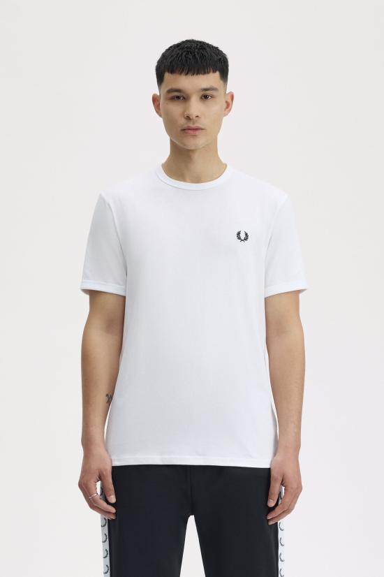 26SS 프레드페리 반팔 티셔츠 M3519 100 White - FRED PERRY
