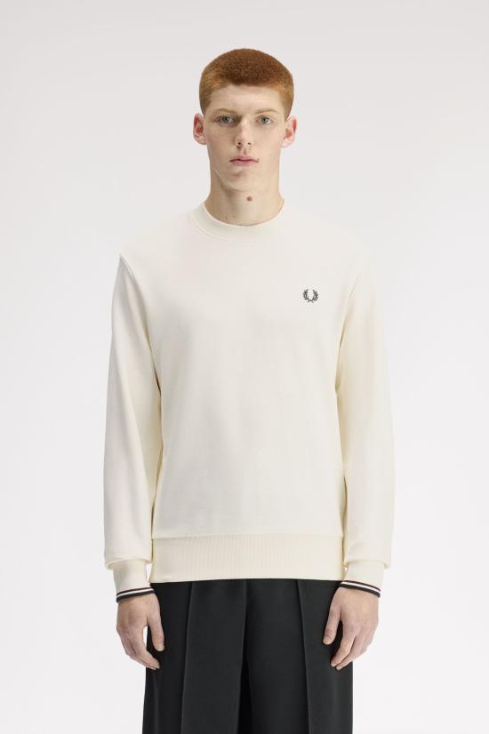 26SS 프레드페리 긴팔 티셔츠 M7535 84A Ecru oxbld grsrts - FRED PERRY