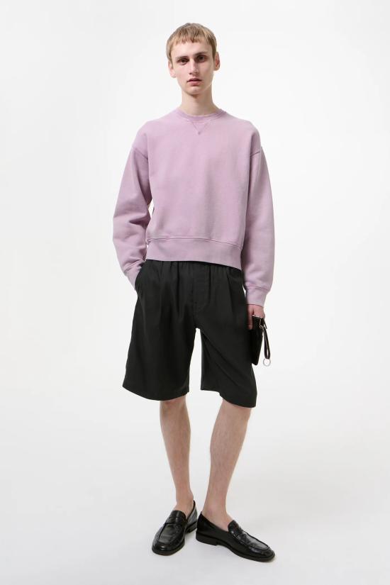 26SS 아워레가시 레저 쇼츠 스틸 블랙 캄 쿠프로 코튼 M2264LS B Black - OUR LEGACY