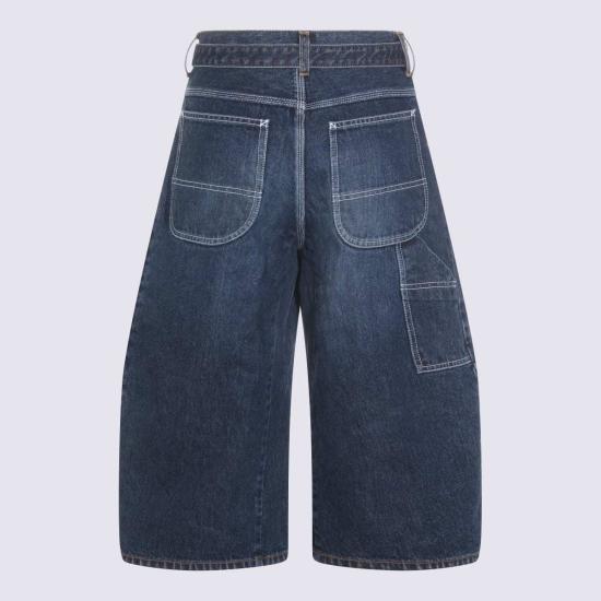  사카이 숏팬츠 코튼 반바지 블루 - SACAI