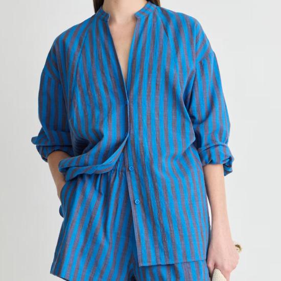  어피스 어파트 셔츠 Apiece Apart Gustava 버튼업 셔츠 블루 폰드