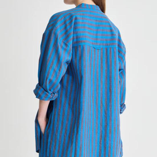  어피스 어파트 셔츠 Apiece Apart Gustava 버튼업 셔츠 블루 폰드 - APIECE APART