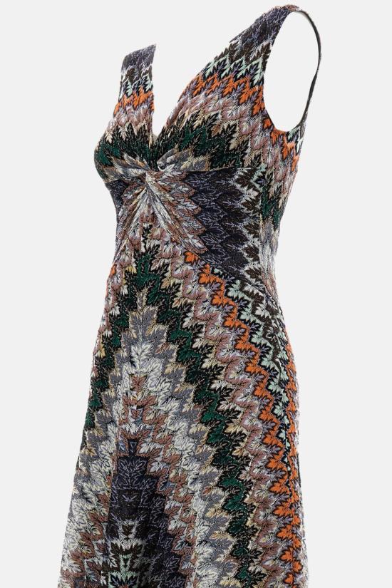  미소니 롱 원피스 미쏘니 민소매 롱 드레스 멀티컬러 - MISSONI