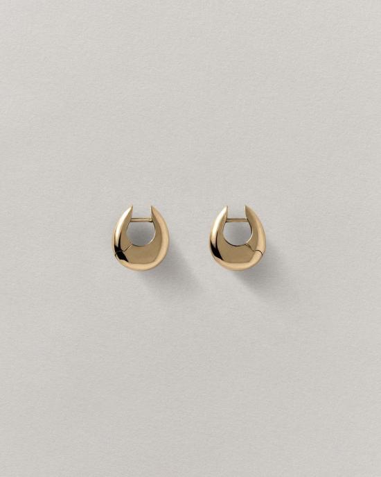  아니카 이네즈 이어링 슬로핑 힌지 후프 실버/골드 - ANNIKA INEZ