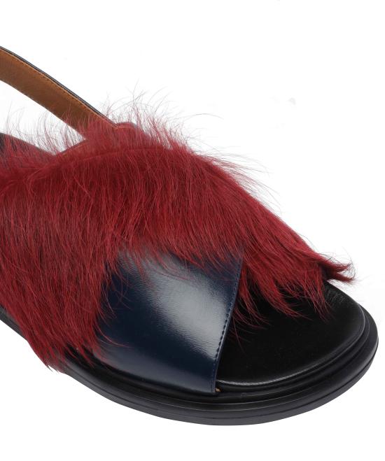 26SS 마르니 샌들 FBMS018101 P7614ZP085 Bordeaux - MARNI