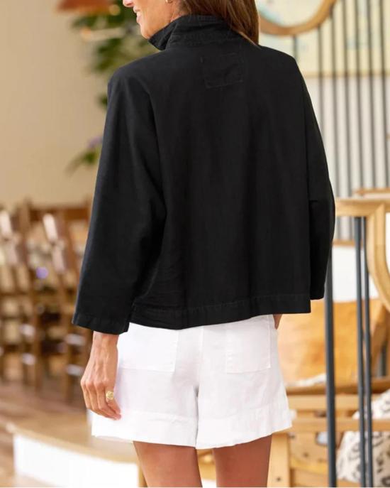  프랭크 앤 에일린 블라우스 프랭크 & 아일린 가비 포포버 셔츠 블랙 - FRANK & EILEEN