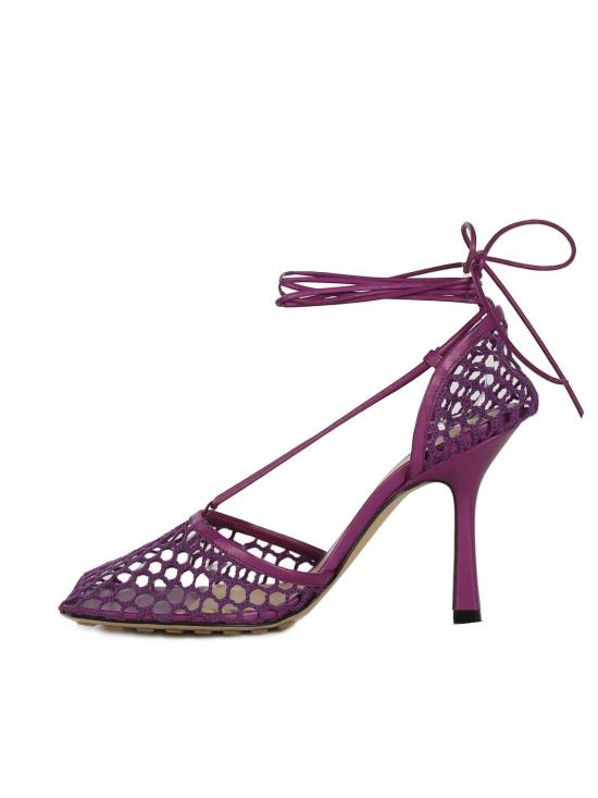  보테가베네타 힐/펌프스 Bottega Veneta 메시 및 가죽 데콜테 펌프 베놈 - BOTTEGA VENETA