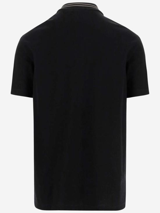  베르사체 폴로 티셔츠 메두사 자수 폴로 셔츠 블랙 - VERSACE