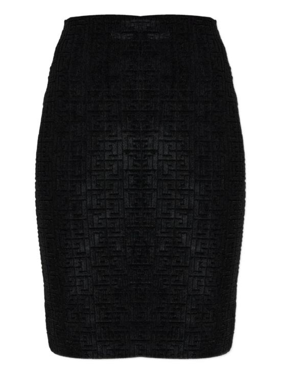  발망 미디 스커트 모노그램  블랙