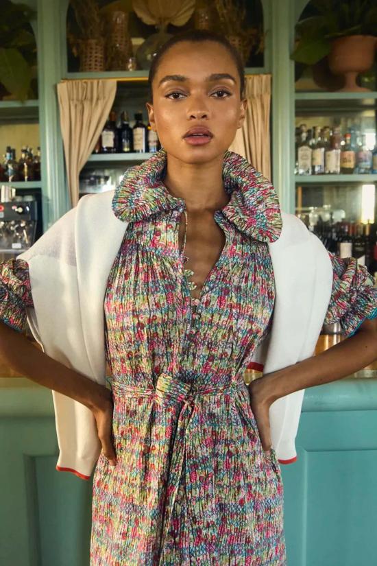  헌터 벨 롱 원피스 헌터벨 테레사 드레스 (엘리시안 스모크 소재) - HUNTER BELL