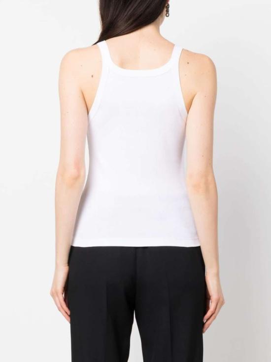  펜디 민소매 티셔츠 로고 코튼 탱크탑 화이트 - FENDI