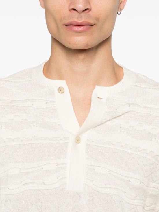  엠포리오 아르마니 스웨터 코튼 블렌드  화이트 - EMPORIO ARMANI