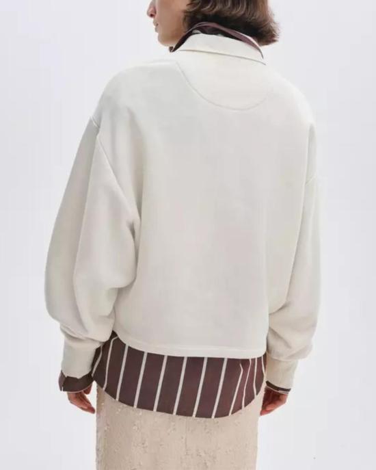  랙앤본 스웨터 Rag & Bone 빈티지 테리 오버사이즈 폴로 스웨트셔츠 샌드 - RAG & BONE