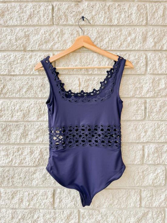  씨뉴욕 원피스 수영복 Sea Ny Leila 아일렛 수영복 네이비 - SEA NY