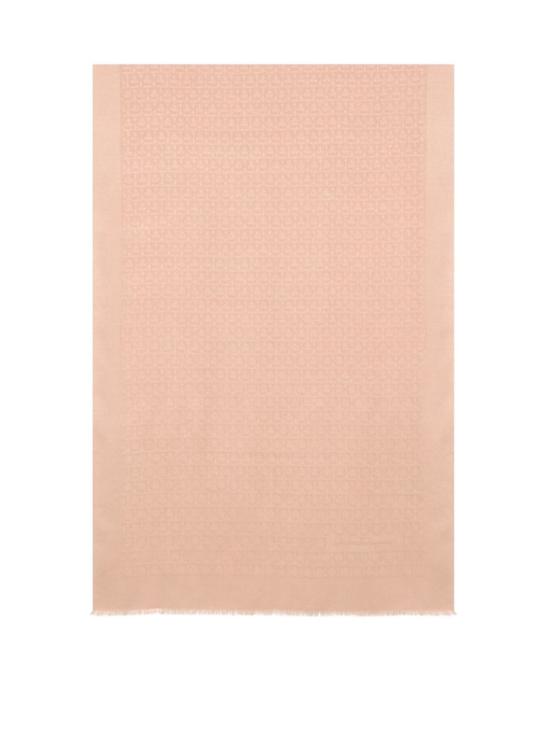  살바토레 페라가모 머플러/스카프 페라가모 간치니 실크 및 울 스톨 핑크