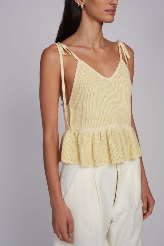  일레븐 식스 민소매 티셔츠 말리 카미 스웨터 탱크 버터 - ELEVEN SIX