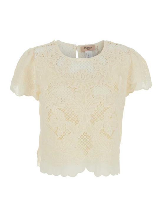  트윈셋 블라우스 탑 화이트