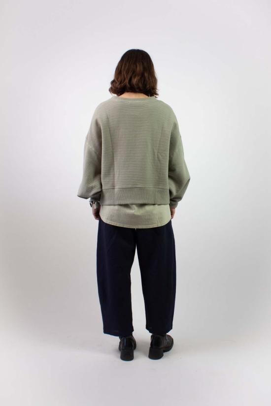  나닌 스웨터 마고트 리플드 코튼 스웨트셔츠 미네랄 - NA NIN