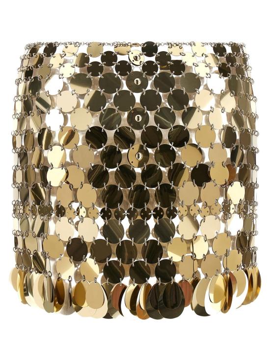  파코라반 숏 스커트 라반느 주프 스커트 골드 - PACO RABANNE