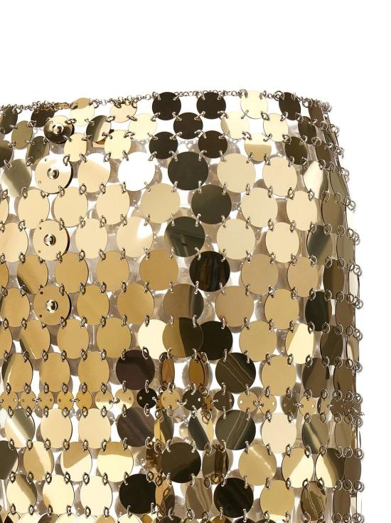  파코라반 숏 스커트 라반느 주프 스커트 골드 - PACO RABANNE