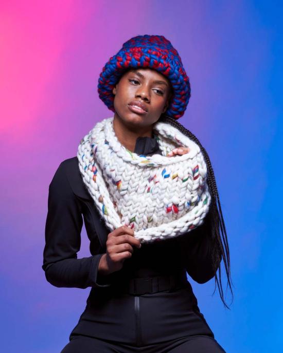  미샤램퍼트 모자 미샤 램퍼트 블루/레드 블렌드 롤